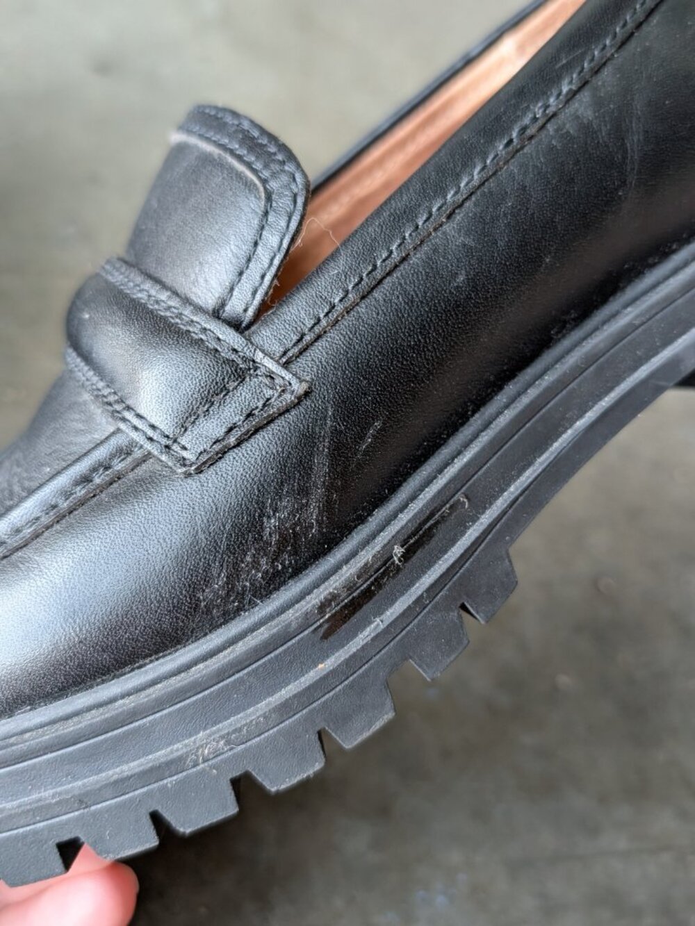 Madewell Bradley Lugsole Loafer in True Black Leather size 7.5 - Picture 4 of 9